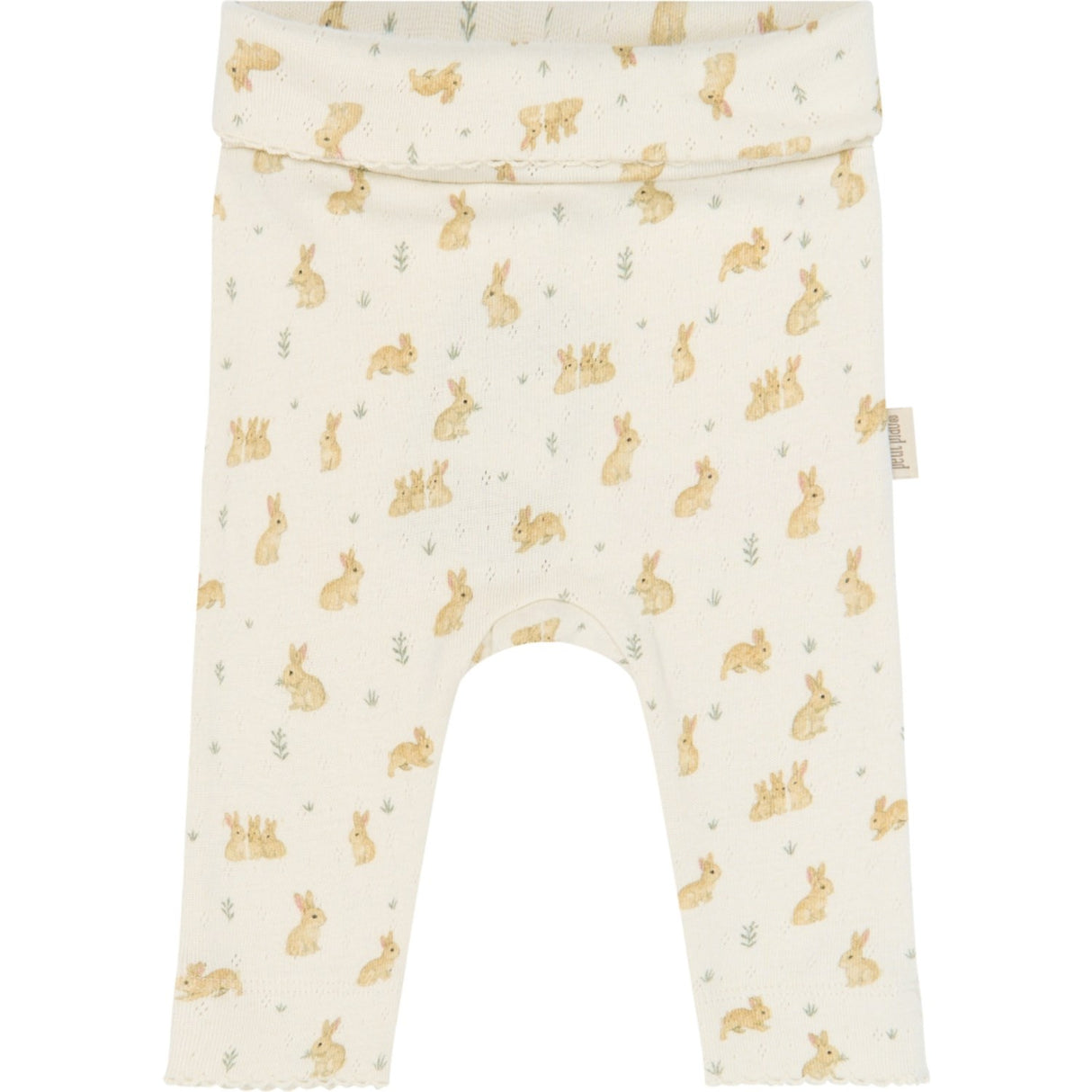 Petit Piao Eggnog Rabbit Aop Ppdio High Waist Leggings Pointelle Nb