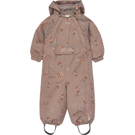 Petit Piao Fossil Fox Aop Ppdard Snowsuit