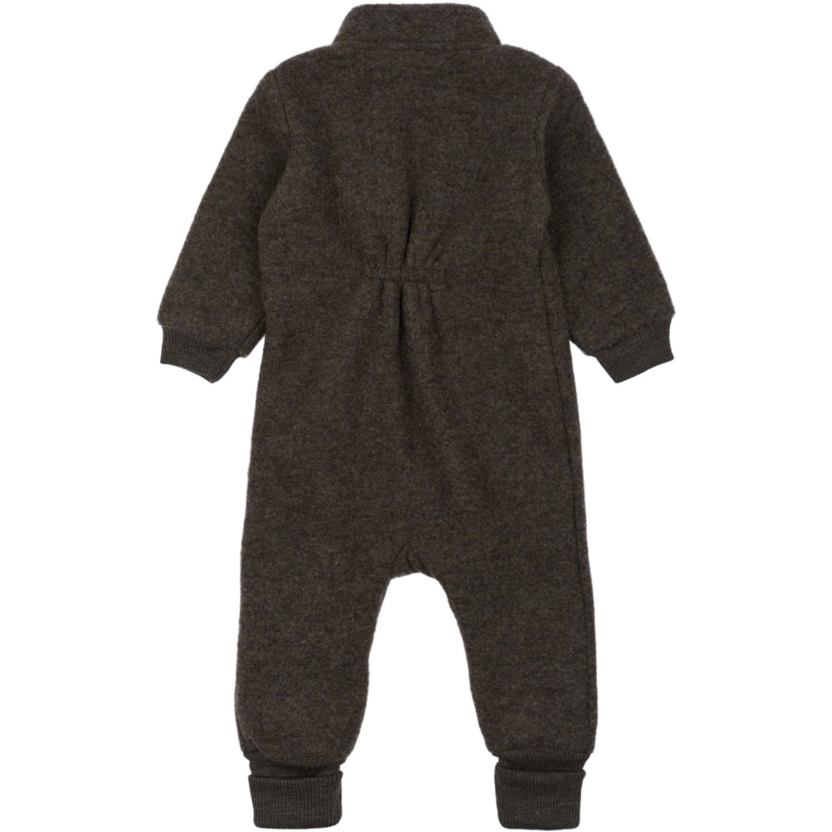 Mikk-Line Dark Brown Melange Wool Suit With Rib