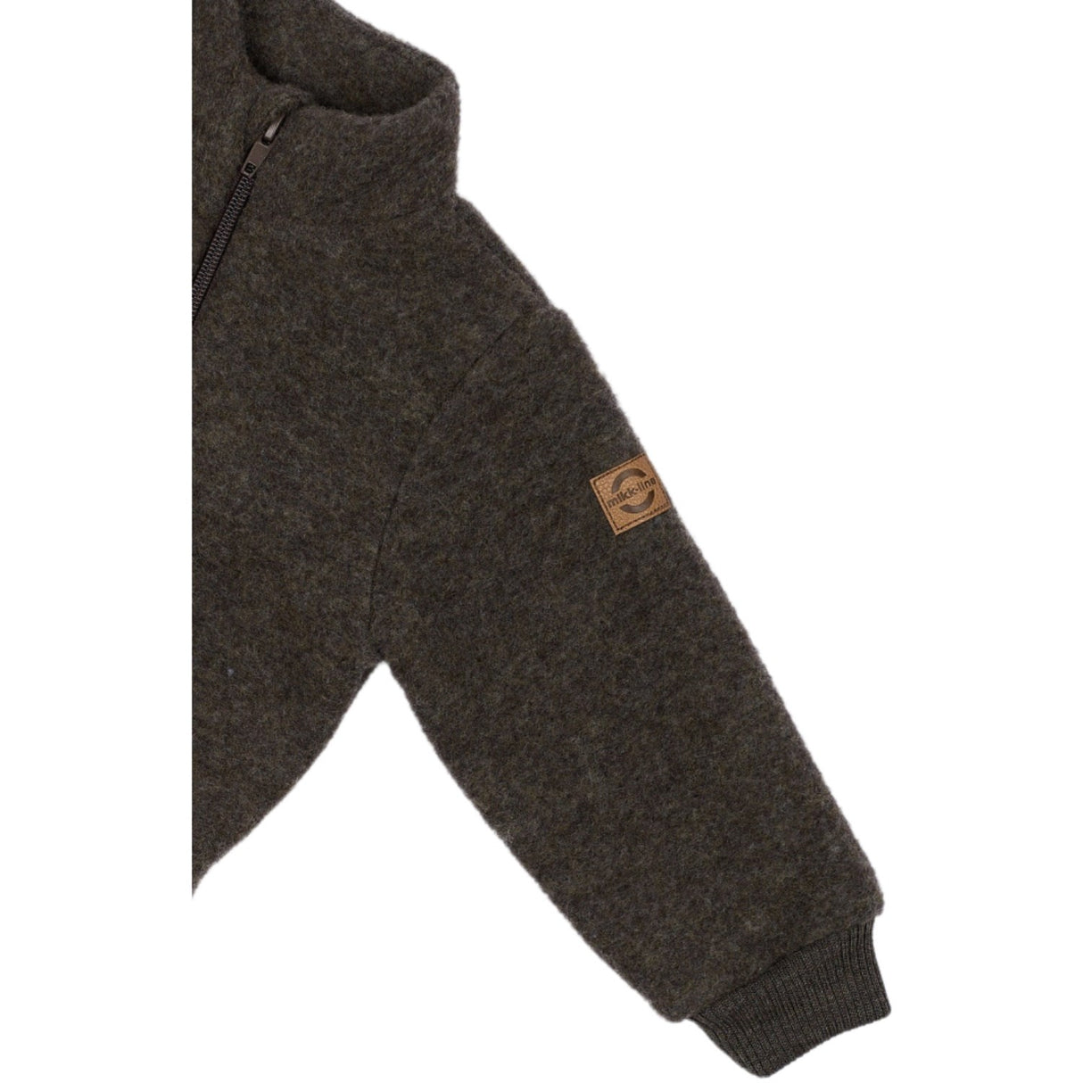 Mikk-Line Dark Brown Melange Wool Suit With Rib