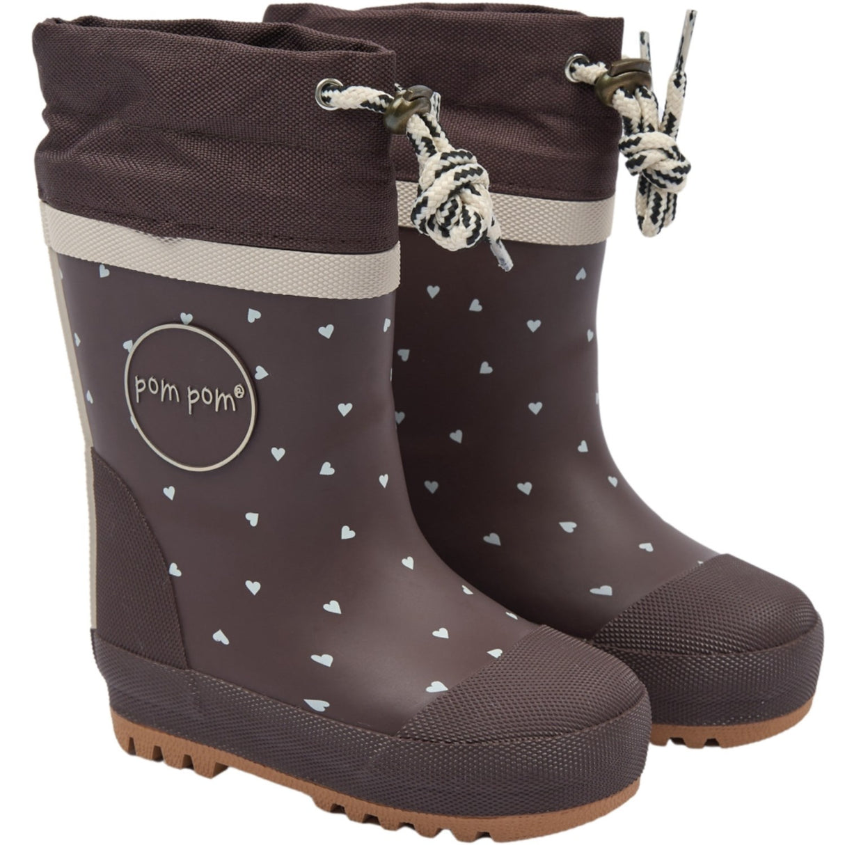 Pom Pom Chestnut Heart Aop Brynn Gumboots Thermo Aop