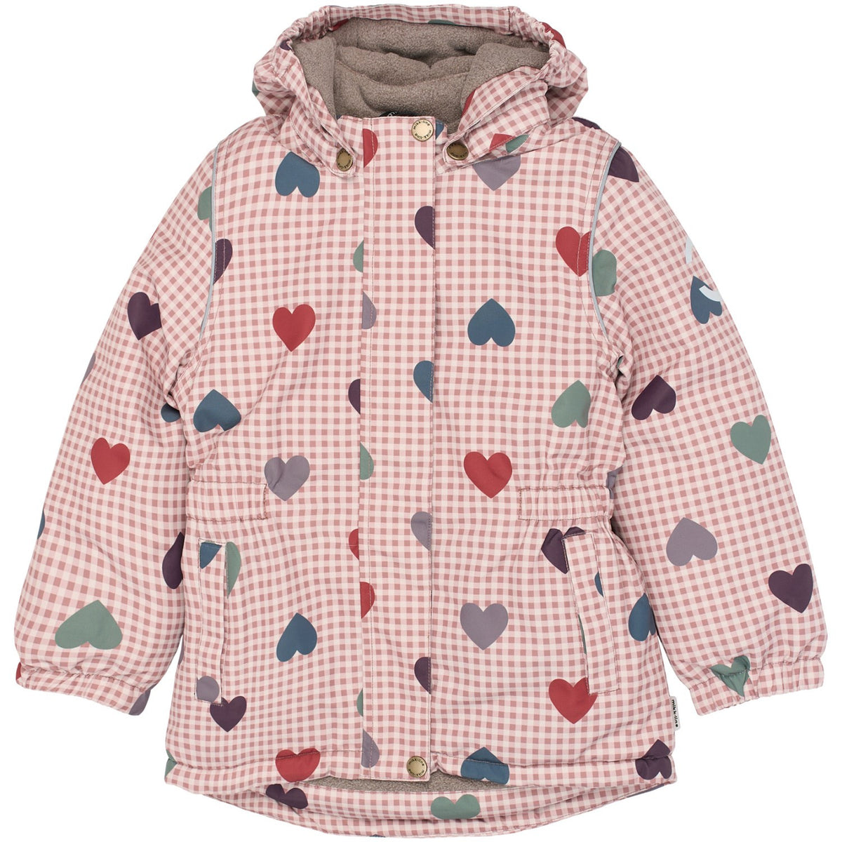 Mikk-Line Heart AOP Winter Jacket Waist AOP