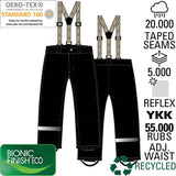 Mikk-Line Black Uni Snow Pant Solid