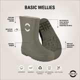 Mikk-Line Dusty Olive Wellies Solid