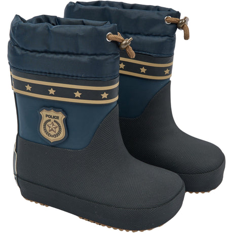 Mikk-Line Blue Nights Wellies Winter Police - Barefoot