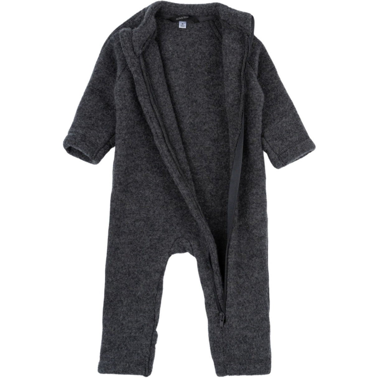 Mikk-Line Wool Baby Suit Anthracite Melange