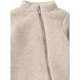 Mikk-Line Melange Offwhite Wool Suit With Rib