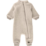 Mikk-Line Melange Offwhite Wool Suit With Rib