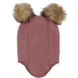 Mikk-Line Wool Balaclava with Pom Pom Burlwood