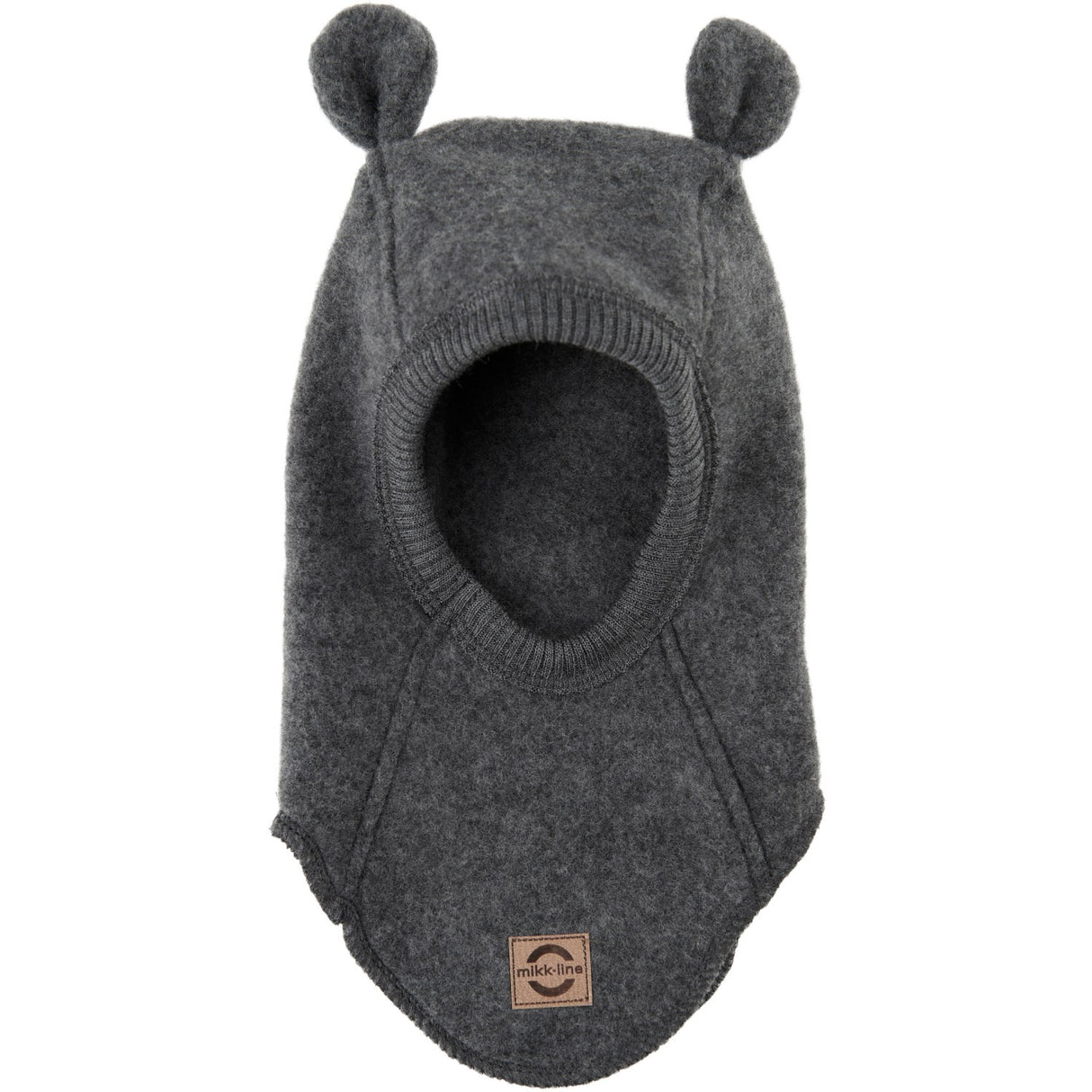 Mikk-Line Wool Balaclava w. Ears Anthracite Melange