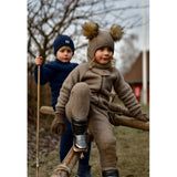Mikk-Line Wool Balaclava with Pom Pom Melange Denver