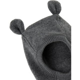Mikk-Line Wool Balaclava w. Ears Anthracite Melange