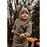 Mikk-Line Wool Balaclava with Pom Pom Melange Denver
