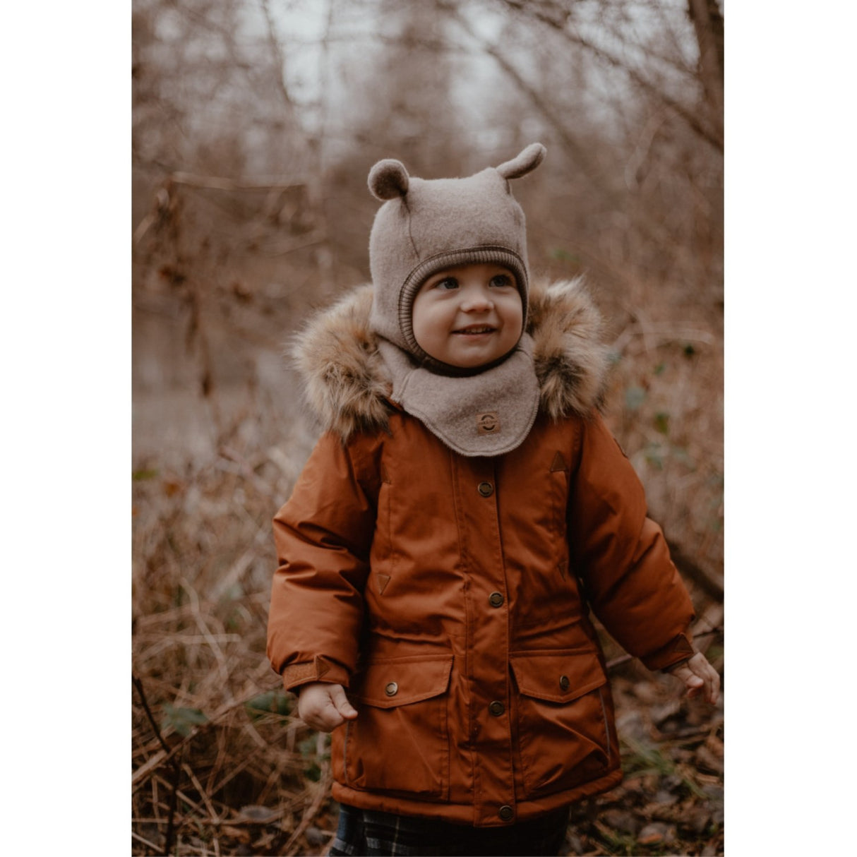 Mikk-Line Wool Balaclava w. Ears Melange Denver