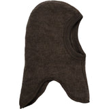 Mikk-Line Dark Brown Melange Wool Balaclava