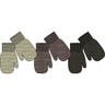 Mikk-Line Beige Melange-Melange Denver-Brown Melange Magic Mittens 3-Pack
