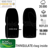 Mikk-Line Black Nylon Mittens