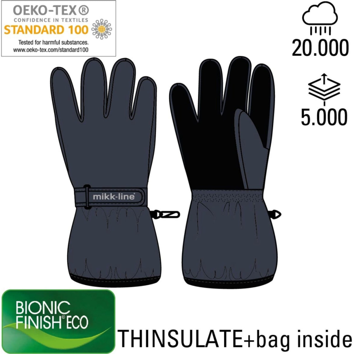 Mikk-Line Blue Nights Nylon Gloves