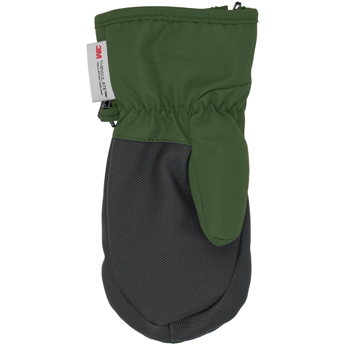 Mikk-Line Kombu Green Polyester Mittens With Zip