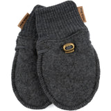 Mikk-Line Wool Mittens Anthracite Melange