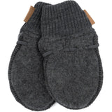 Mikk-Line Wool Mittens Anthracite Melange