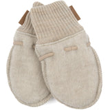 Mikk-Line Wool Mittens Melange Offwhite
