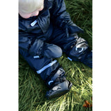 Mikk-Line Rain Footies w. Fleece Blue Nights