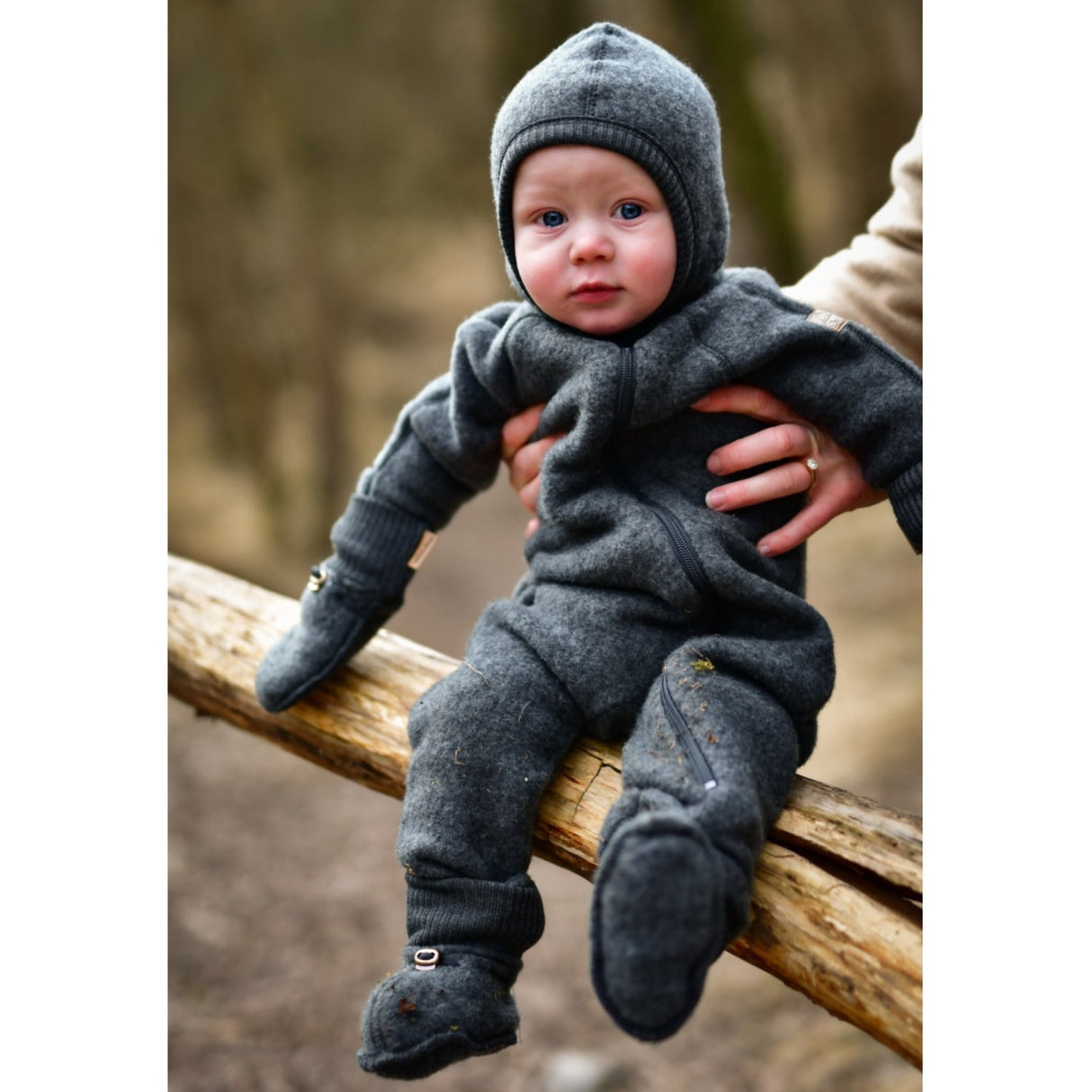 Mikk-Line Wool Footies Anthracite Melange
