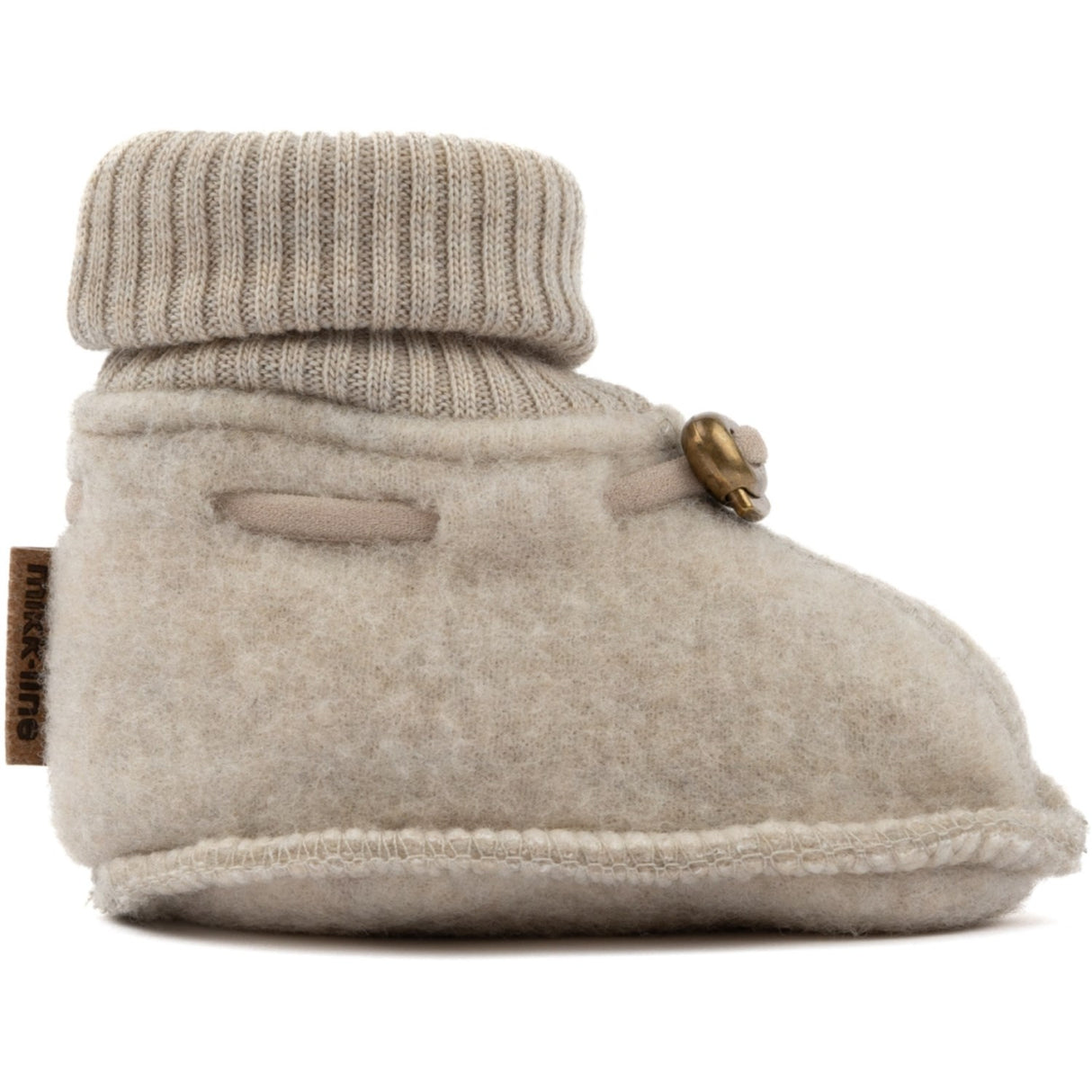 Mikk-Line Wool Footies Melange Offwhite