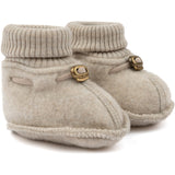 Mikk-Line Wool Footies Melange Offwhite