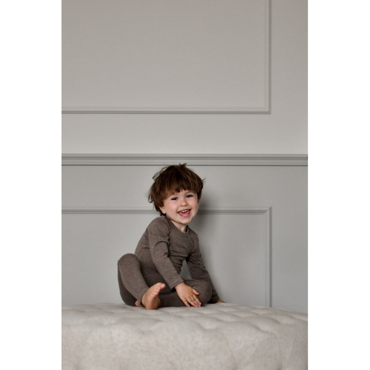 Mikk-Line Melange Denver Wool/Bamboo Ls Top