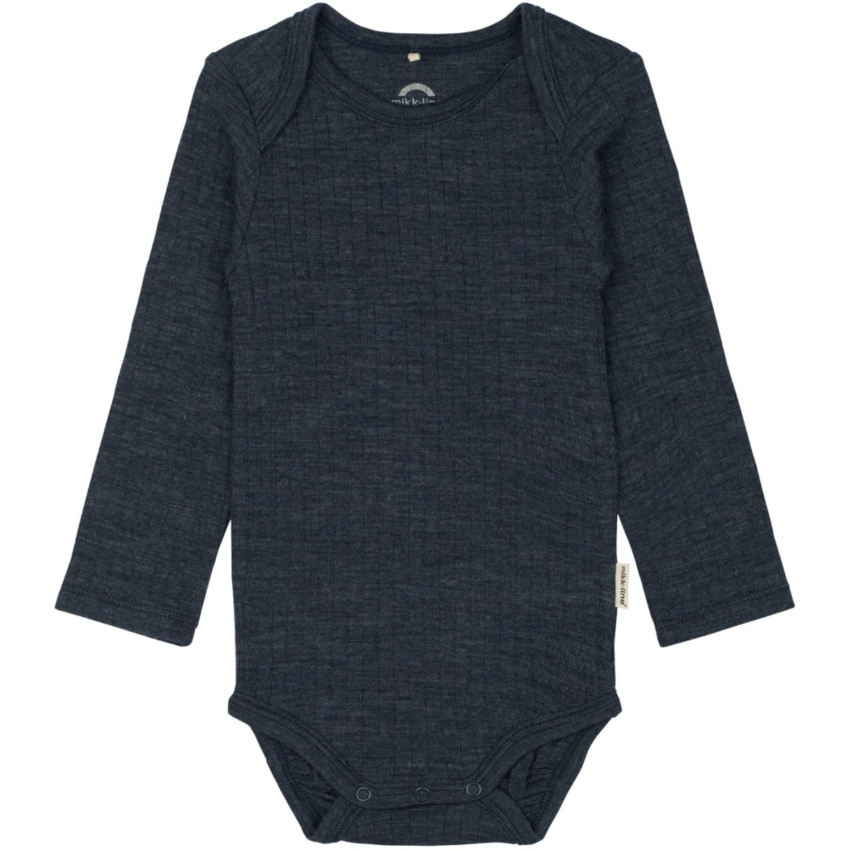 Mikk-Line Melange Blue Nights Merino Wool Ls Body