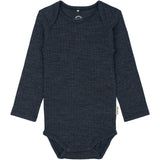Mikk-Line Melange Blue Nights Merino Wool Ls Body