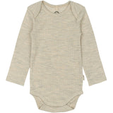 Mikk-Line Melange Offwhite Merino Wool Ls Body