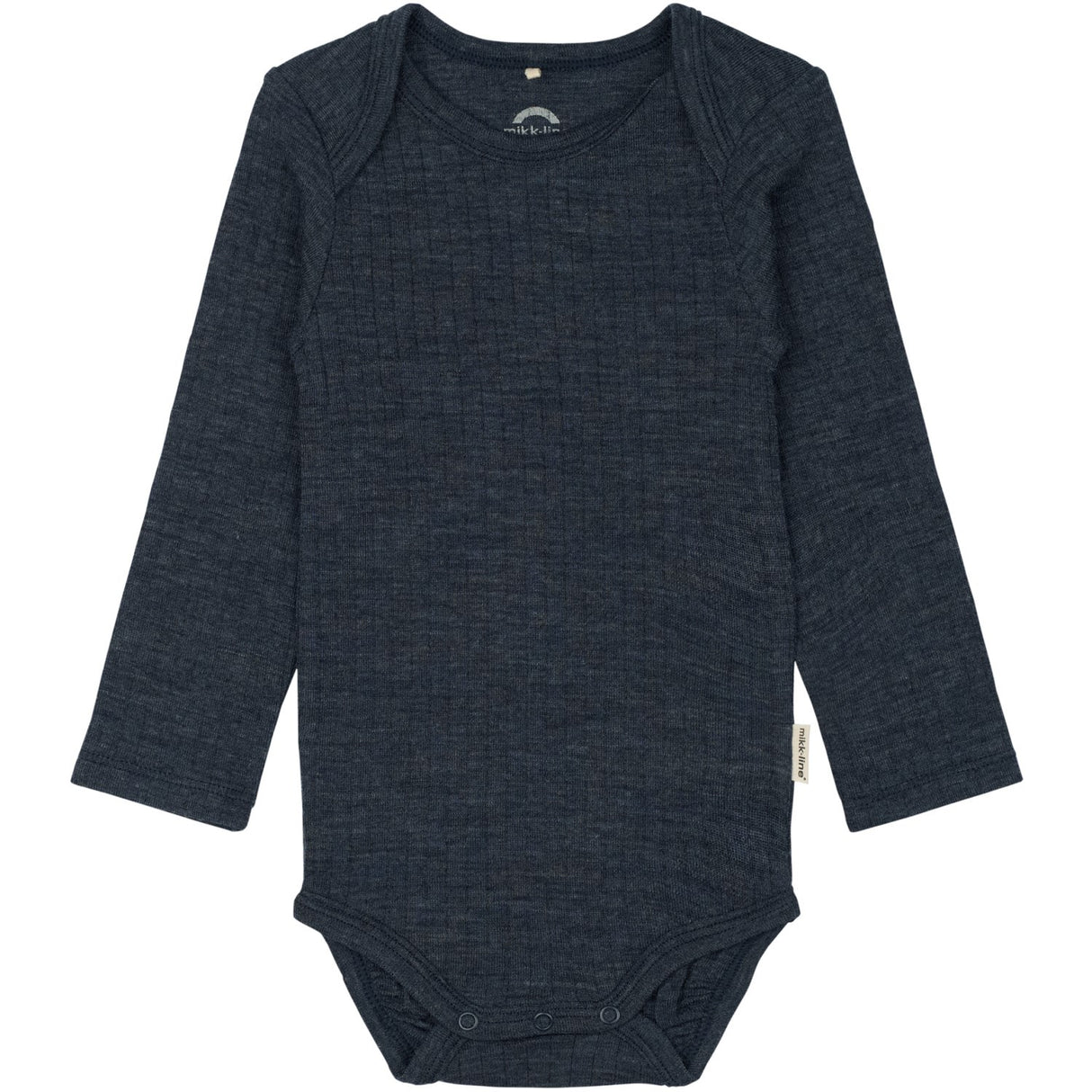 Mikk-Line Melange Blue Nights Merino Wool Ls Body