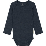 Mikk-Line Melange Blue Nights Merino Wool Ls Body