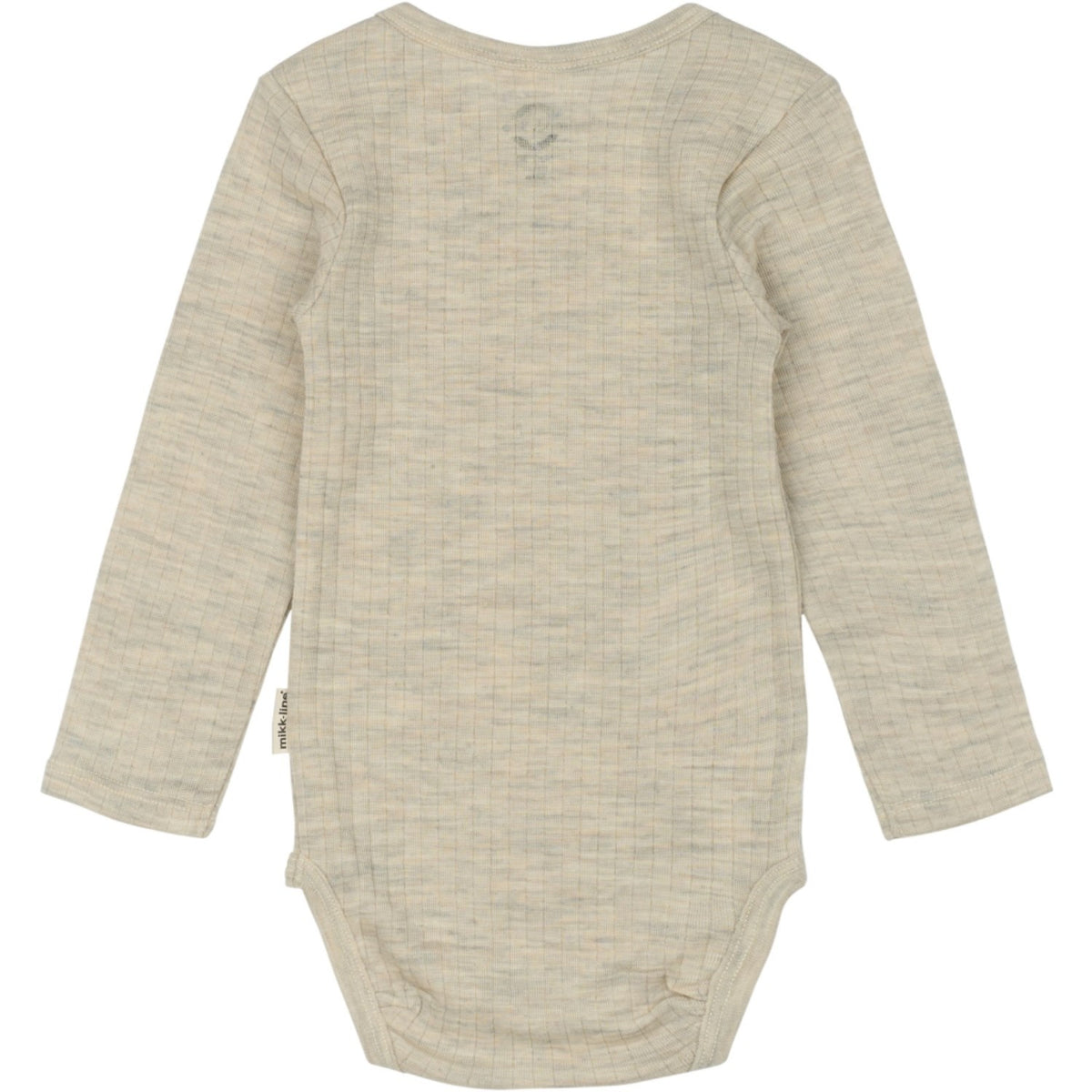 Mikk-Line Melange Offwhite Merino Wool Ls Body