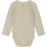 Mikk-Line Melange Offwhite Merino Wool Ls Body