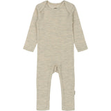 Mikk-Line Melange Offwhite Merino Wool Ls Suit