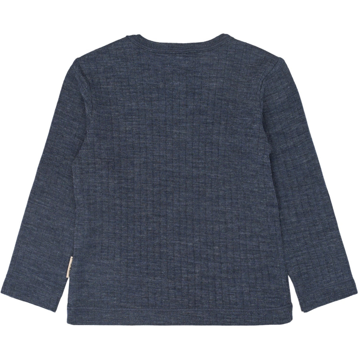 Mikk-Line Melange Blue Nights Merino Wool Ls Top