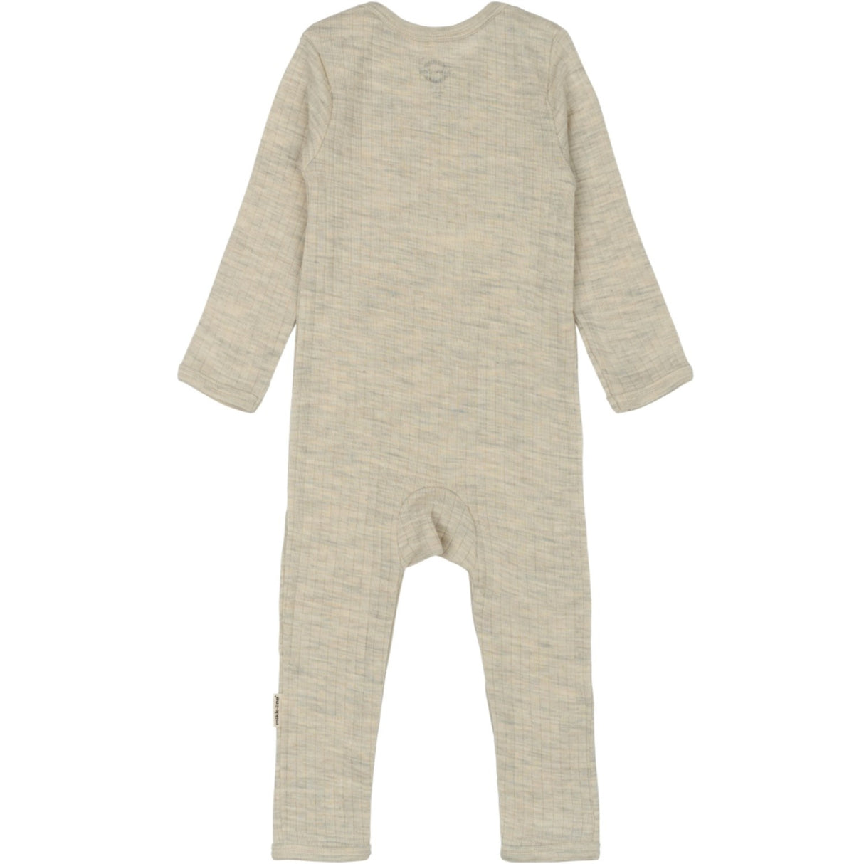 Mikk-Line Melange Offwhite Merino Wool Ls Suit