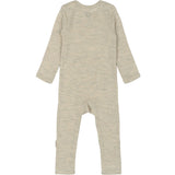 Mikk-Line Melange Offwhite Merino Wool Ls Suit