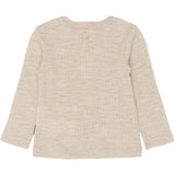 Mikk-Line Melange Offwhite Merino Wool Ls Top