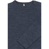Mikk-Line Melange Blue Nights Merino Wool Ls Top