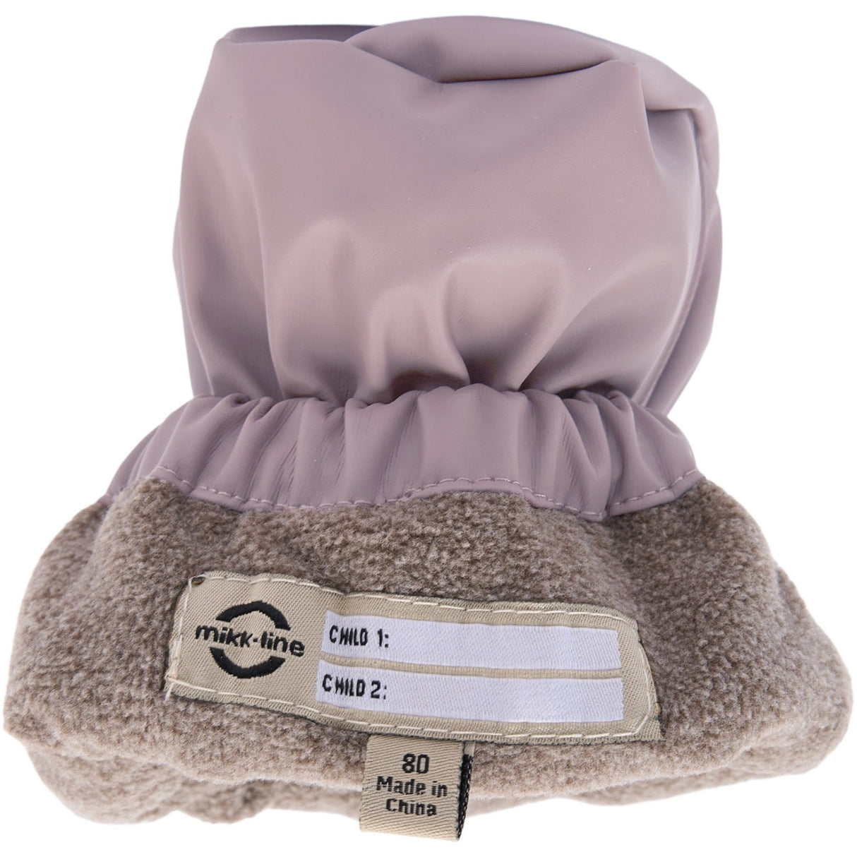 Mikk-Line Twilight Mauve Pu Rain Footies W. Fleece