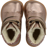 Angulus Rose Copper/Rose Glitter Tex-Støvle With Glitter Og Velcro Closure