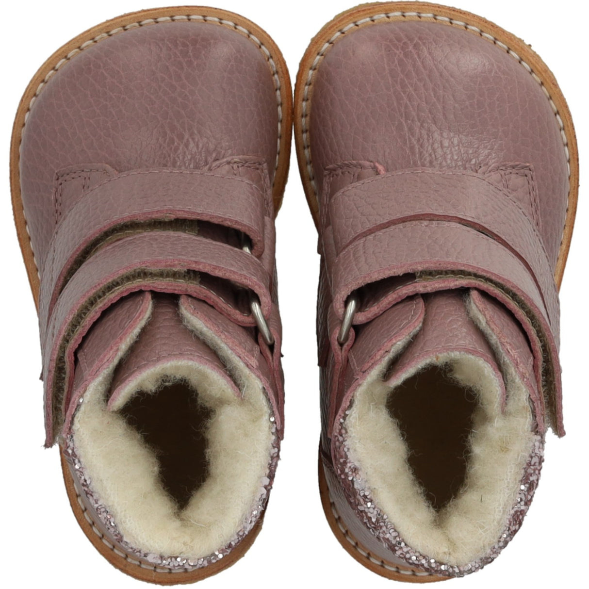 Angulus Faded Rose/Blossom Glitter Tex-Støvle With Glitter Og Velcro Closure