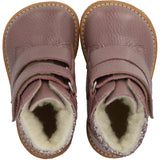 Angulus Faded Rose/Blossom Glitter Tex-Støvle With Glitter Og Velcro Closure