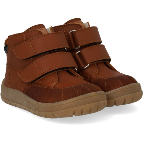 Angulus Cognac/Cognac/Tan Beginner Tex-Støvle With Kontraststikninger