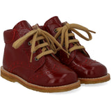 Angulus Cranberry Klassisk Snøresko With Brogue Detaljer